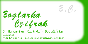 boglarka czifrak business card
